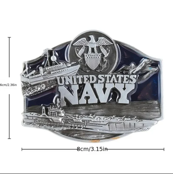 New men's Navy Military belt buckle - Picture 3 of 4